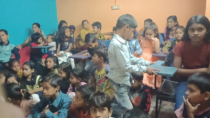 Children studying